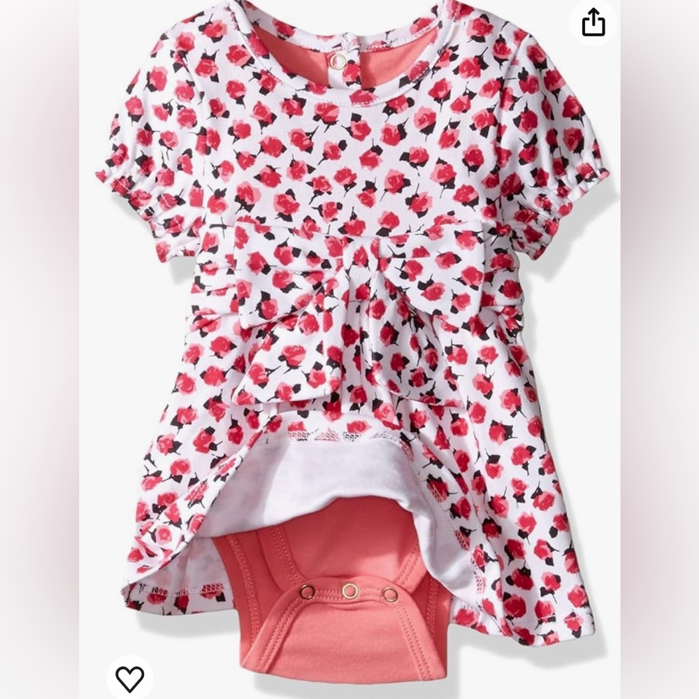 Kate Spade New York Jillian Bow Dress Attached Bloomers One Piece Size 6-9 Mo